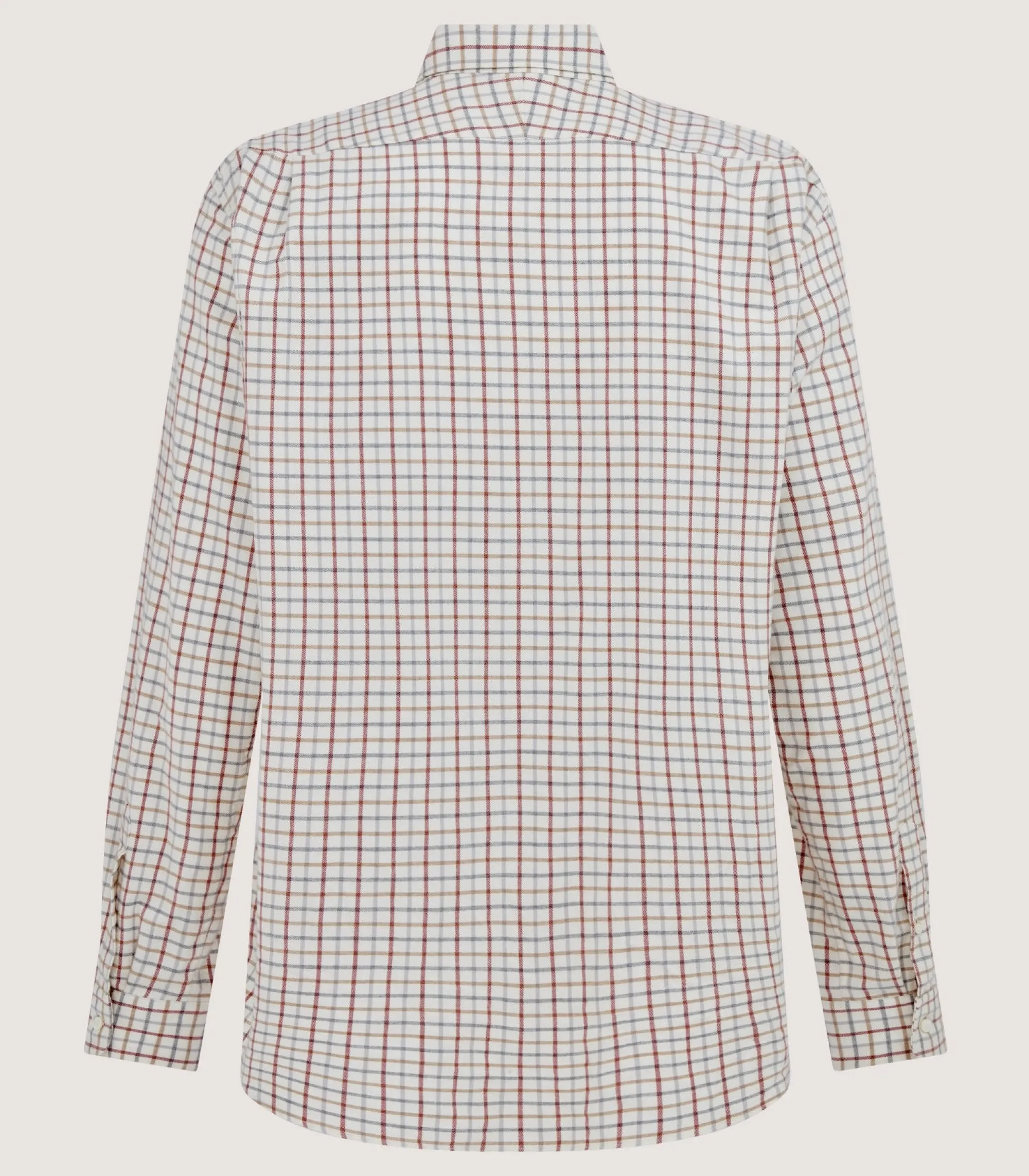 Shirts & Polos|Purdey Men's Tattersall Sporting Shirt in Audley Red