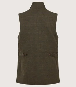 Sporting Vests & Gilets|Purdey Men's Technical Tweed High Collar Sporting Vest In Strathbeg