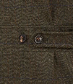 Sporting Vests & Gilets|Purdey Men's Technical Tweed High Collar Sporting Vest In Strathbeg