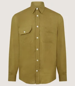 Shirts & Polos|Purdey Men's Triple Pocket Shirt in Ochre