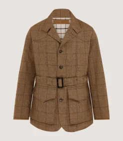 Fleece & Jackets|Purdey Men's Tweed Norfolk Jacket in Morar