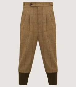 Trousers & Breeks|Purdey Men's Tweed Two Pleat Breek with Storm Cuff in Morar