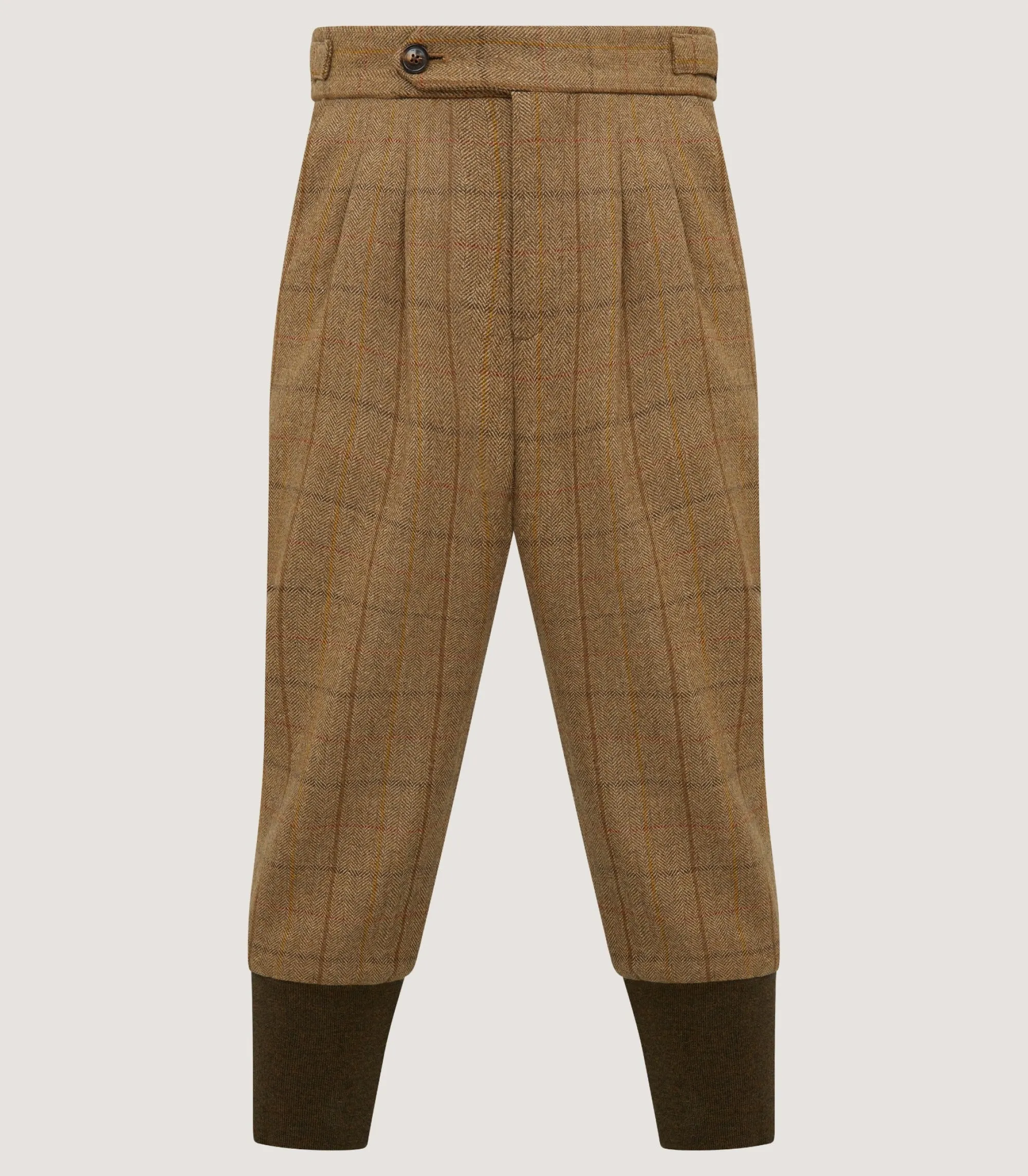 Trousers & Breeks|Purdey Men's Tweed Two Pleat Breek with Storm Cuff in Morar