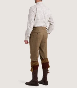 Trousers & Breeks|Purdey Men's Tweed Two Pleat Breek with Storm Cuff in Morar