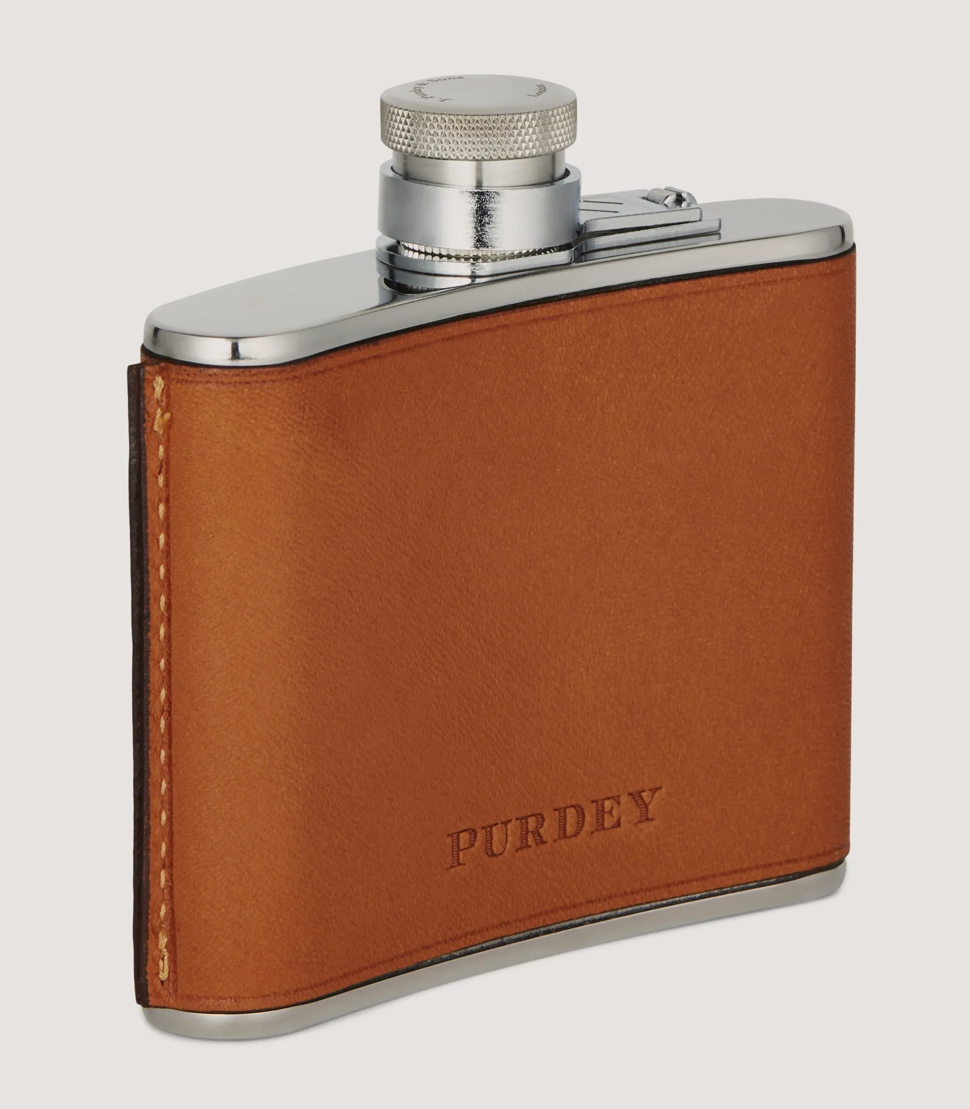 Flask & Drinks Accessories|Purdey 4oz Leather Flask In Tan