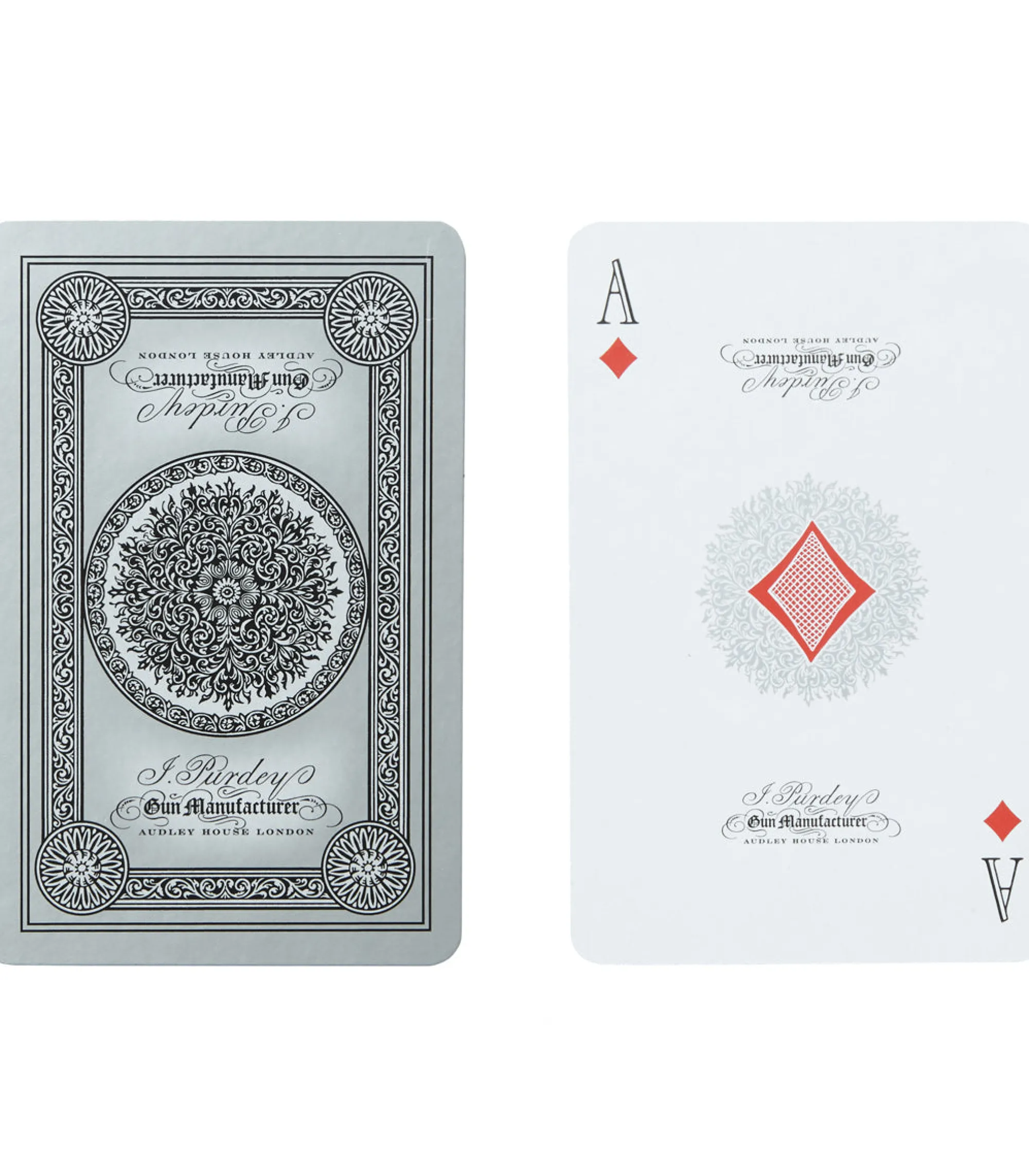Homeware|Purdey Engraved Playing Cards In Silver