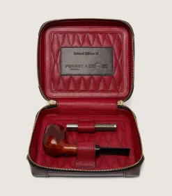 Homeware|Purdey X White Spot Walnut Pipe with Leather Case