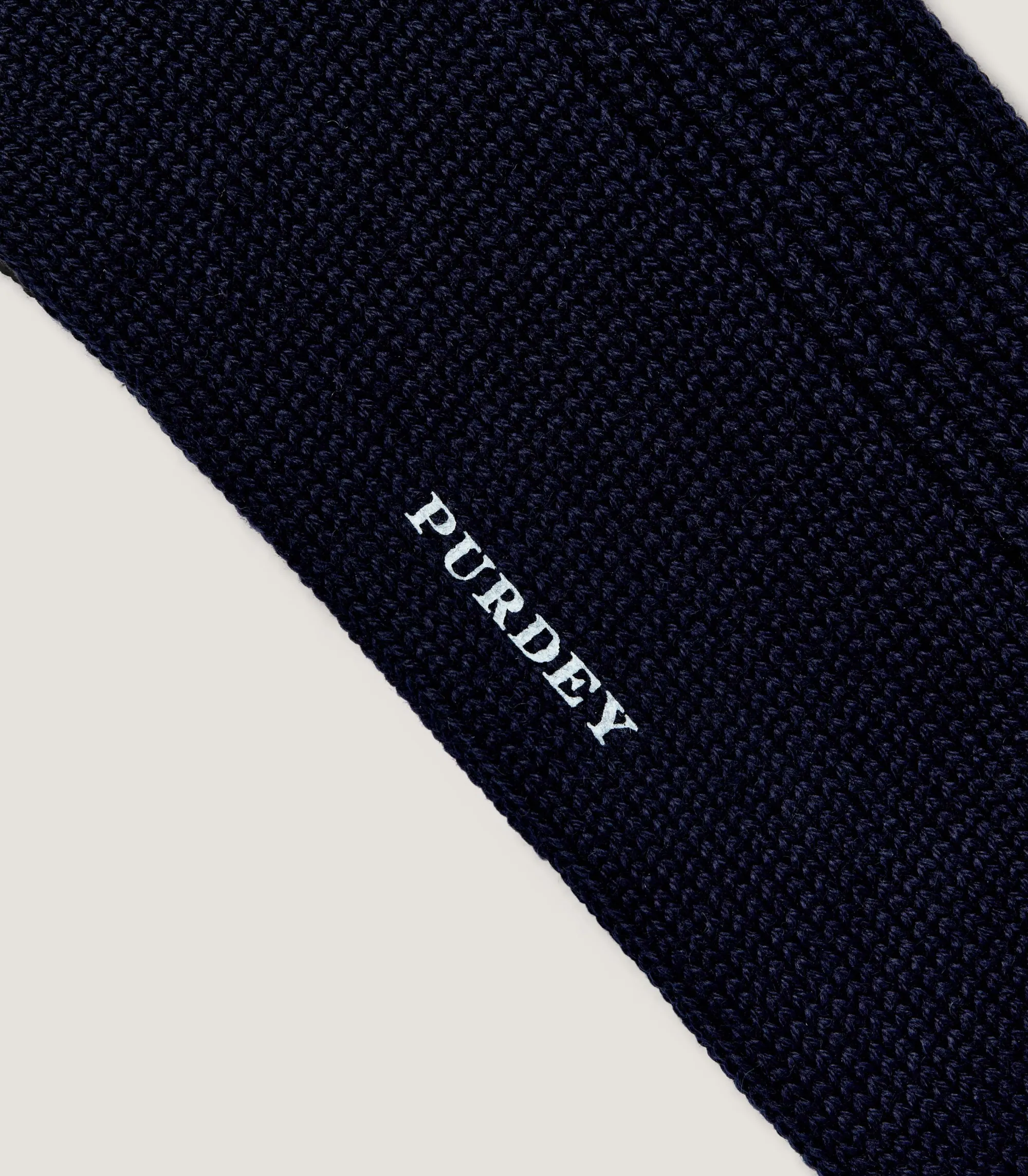 Socks & Gloves|Socks & Gloves|Purdey Ribbed Knit Wool Blend Sock in Midnight