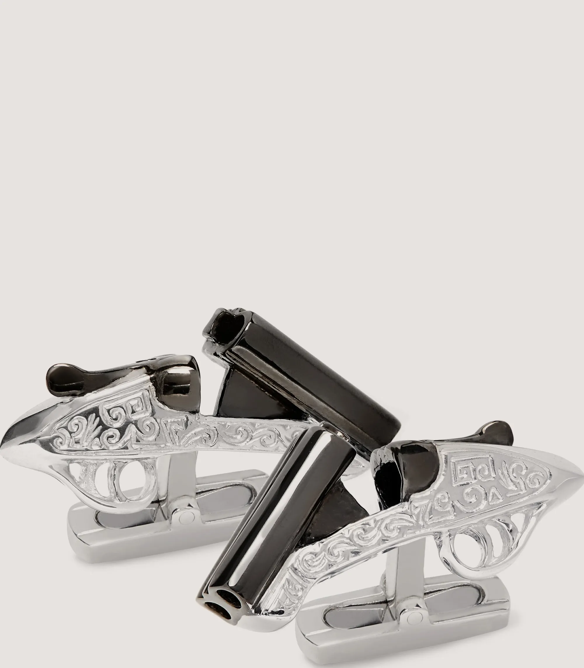 Cufflinks & Belts|Purdey Side-By-Side Silver Cufflinks In Silver