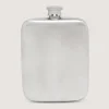 Flask & Drinks Accessories|Purdey Square Pewter Flask In Pewter