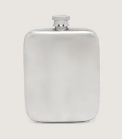Flask & Drinks Accessories|Purdey Square Pewter Flask In Pewter