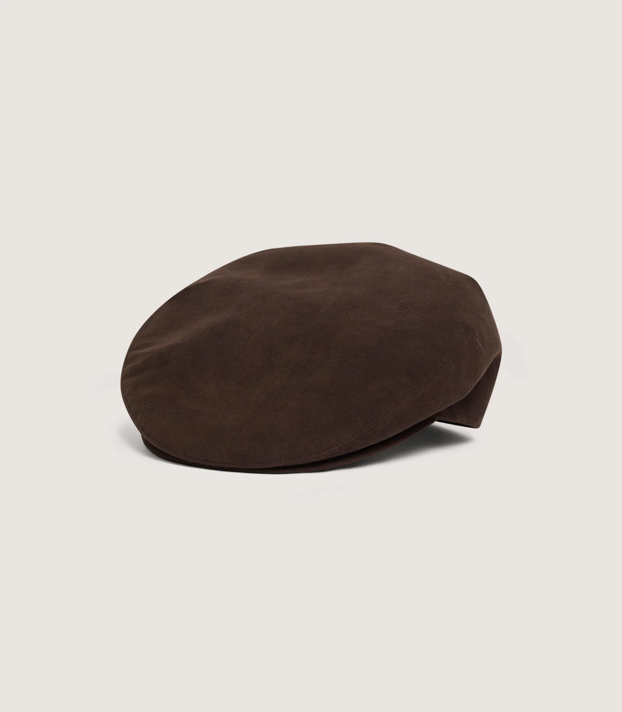 Hats & Caps|Hats & Caps|Purdey Unisex Litton Alcantara Cap in Dark Brown