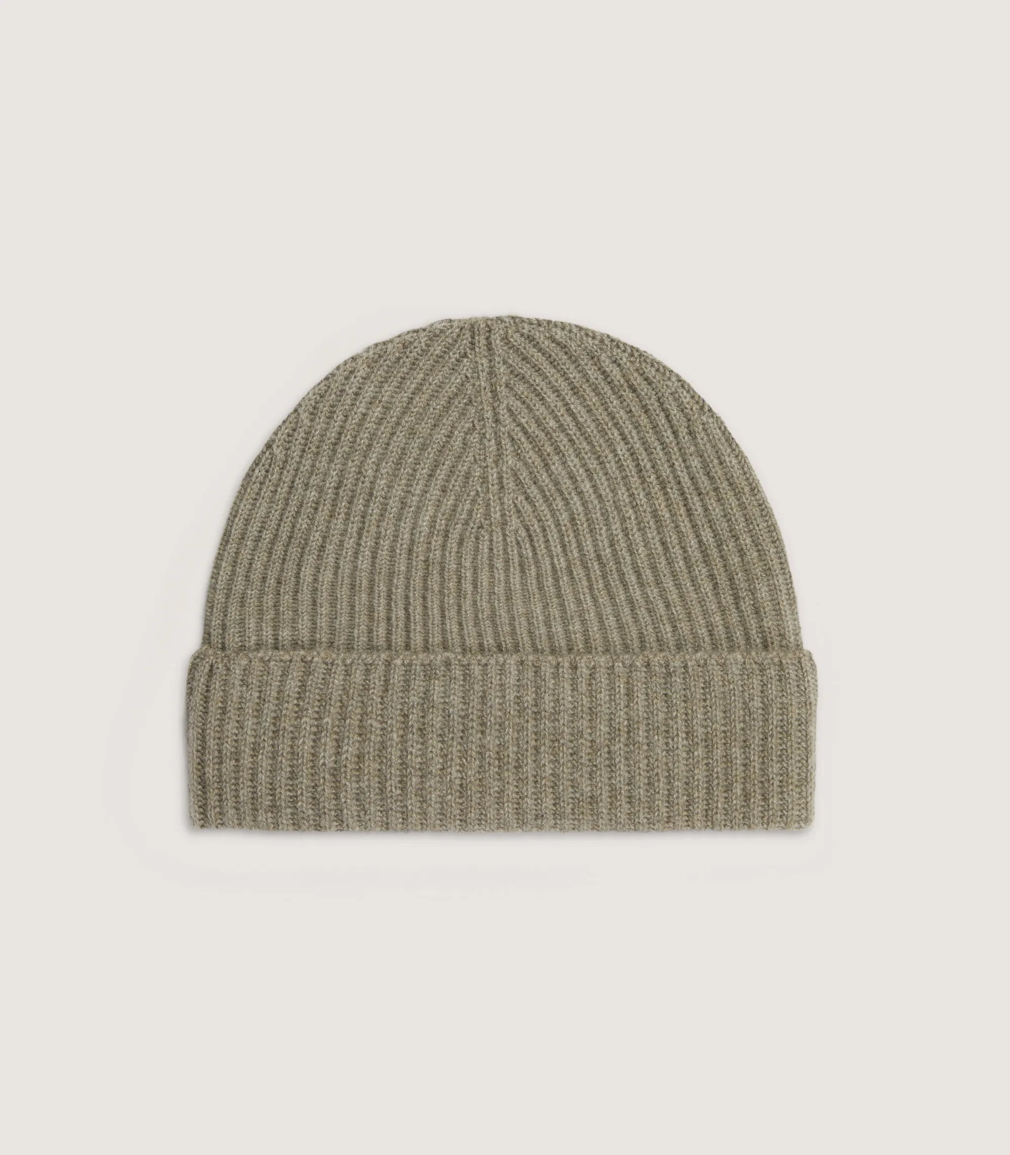 Hats & Caps|Hats & Caps|Purdey Unisex Ribbed Cashmere Beanie in Sage