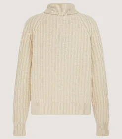 Knitwear|Purdey Women's Annabel Roll Neck in Ivory
