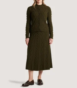 Knitwear|Purdey Women's Cashmere Aran Cardigan