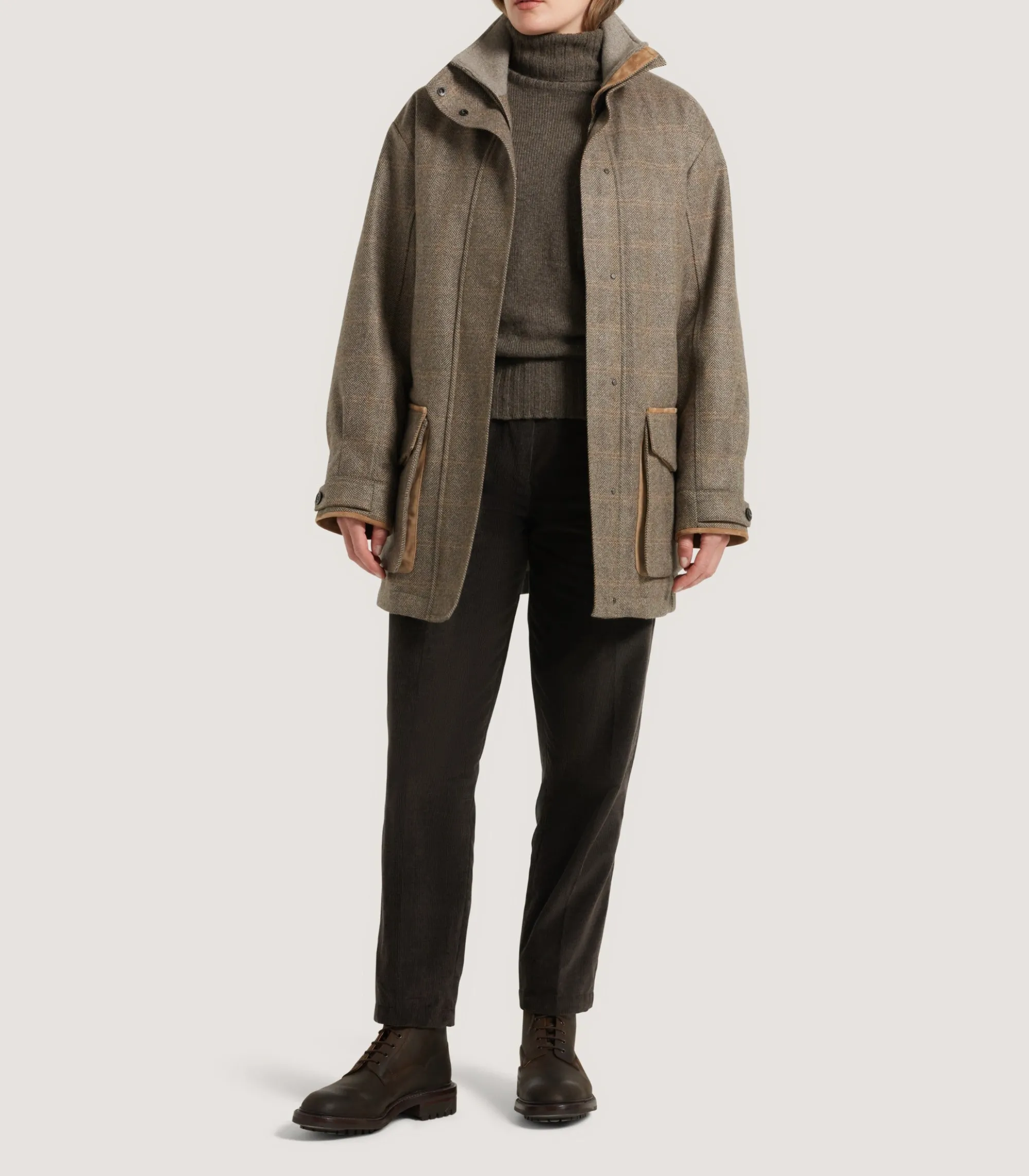 Field Coats|Purdey Women's Cashmere Tweed Raglan Field Coat In Brecbowie
