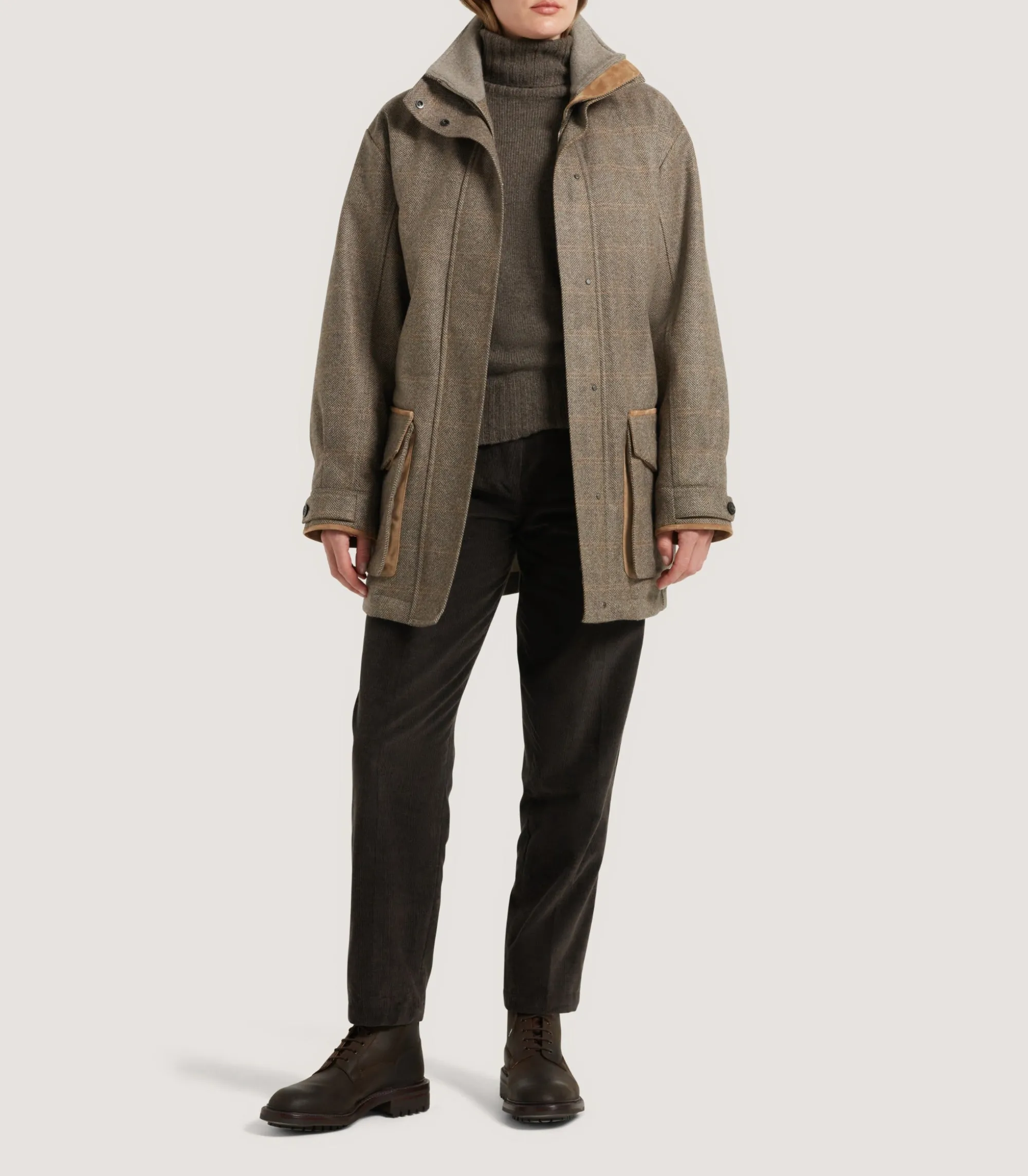 Field Coats|Purdey Women's Cashmere Tweed Raglan Field Coat In Brecbowie