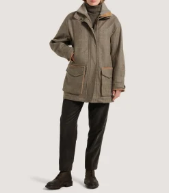 Field Coats|Purdey Women's Cashmere Tweed Raglan Field Coat In Brecbowie