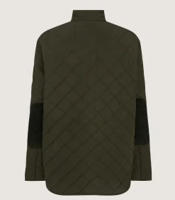 Outerwear|Purdey Women's Dark Olive Quilted Jacket