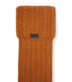 Socks & Gloves|Purdey Women's Harris Glen Sock In Antique Gold