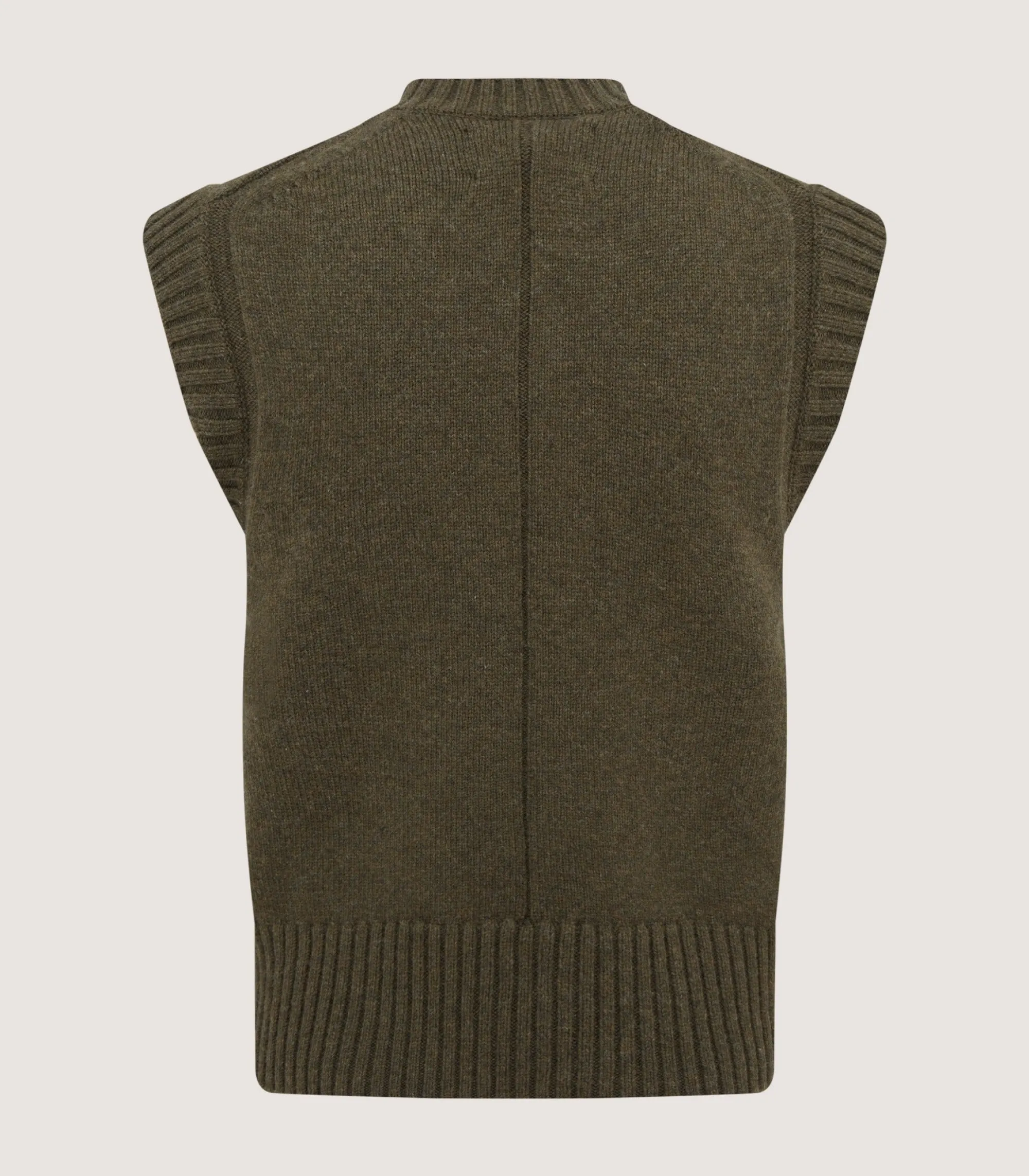 Knitwear|Purdey Women's Islay British Outdoor Vest in Loden