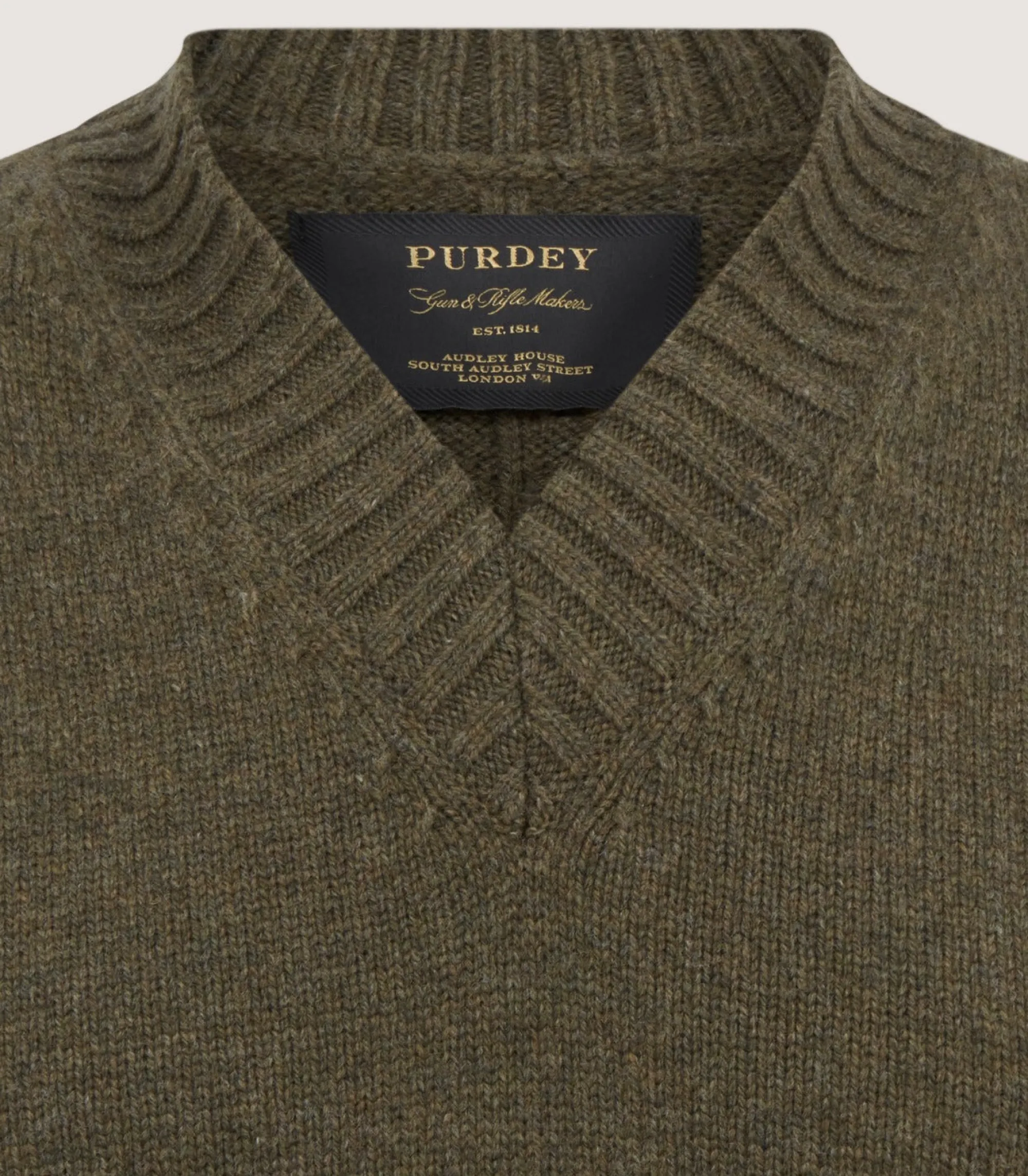 Knitwear|Purdey Women's Islay British Outdoor Vest in Loden