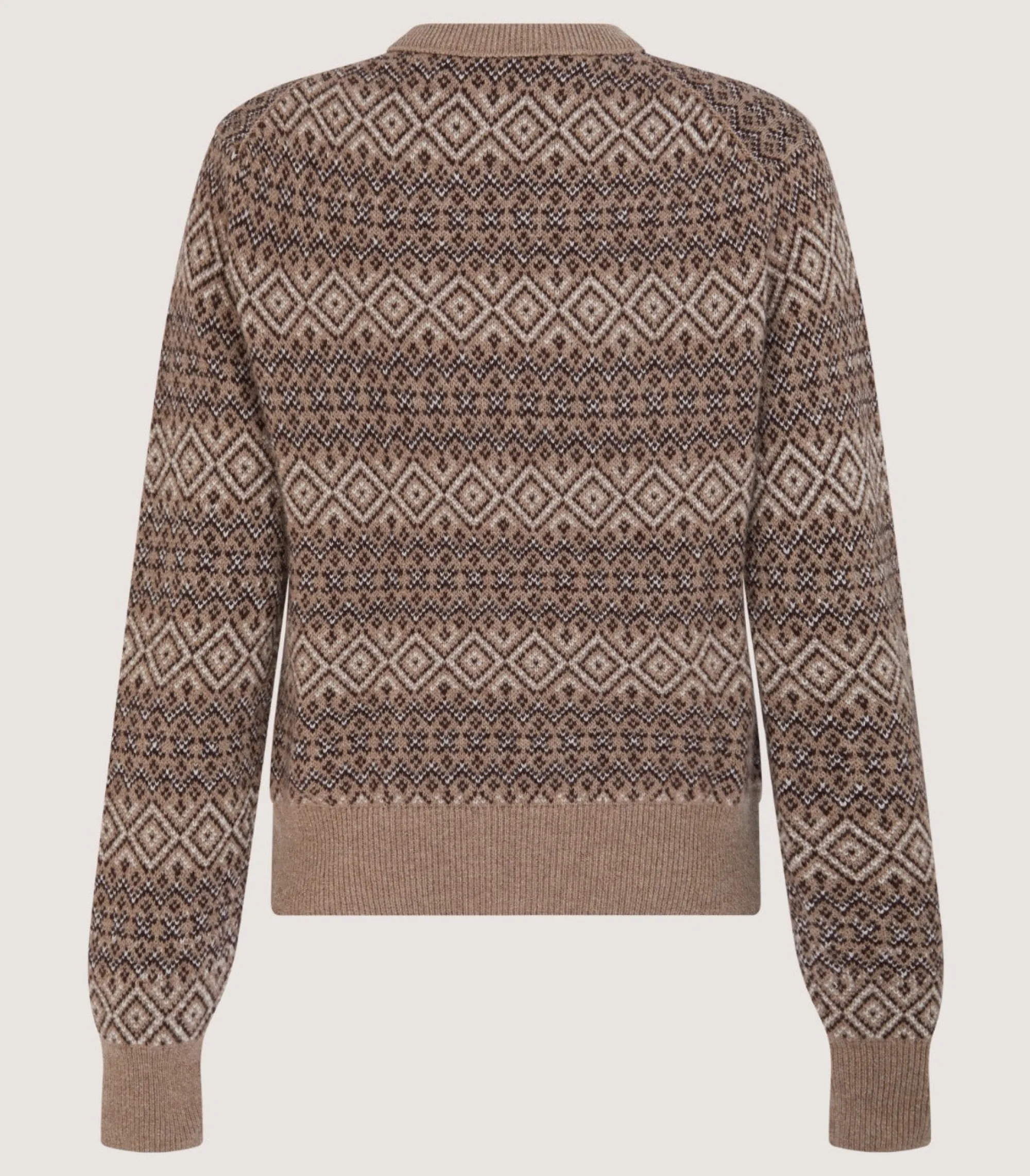 Knitwear|Purdey Women's Kirkstone Cashmere Fairisle Jumper in Antler