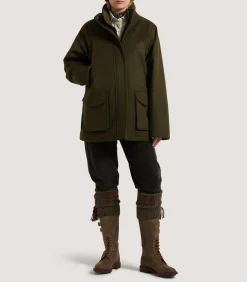 Field Coats|Purdey Women's Loden Raglan Field Coat in Loden