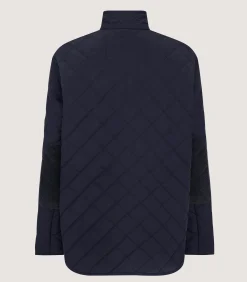 Outerwear|Purdey Women's Navy Quilted Jacket