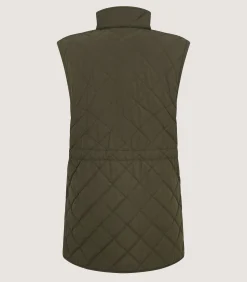 Sporting Vests & Gilets|Outerwear|Purdey Women's Quilted Gilet in Dark Olive