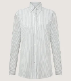 Shirts & Polos|Purdey Women's Sage Cotton Linen Button Down Shirt