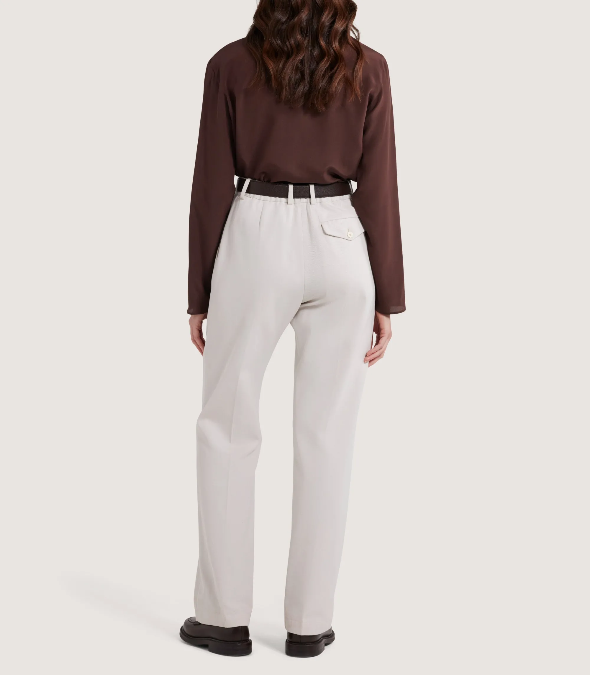 Shirts & Polos|Purdey Women's Silk Scarf Neck Blouse in Umber