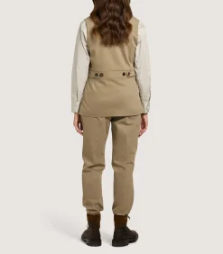 Sporting Vests & Gilets|Purdey Women's Summer Cotton Sporting Vest In Dark Taupe