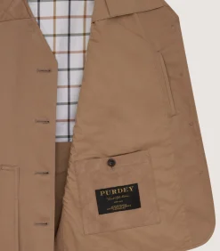 Sporting Vests & Gilets|Purdey Women's Summer Cotton Sporting Vest In Dark Taupe