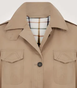 Fleece & Jackets|Purdey Women's Summer Dry Wax Safari Jacket In Taupe