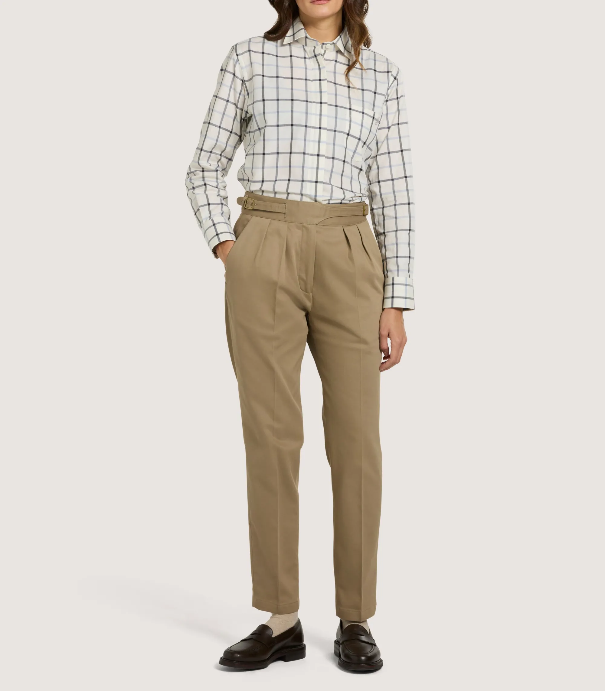 Shirts & Polos|Purdey Women's Summer Sporting Windowpane Shirt In Blue