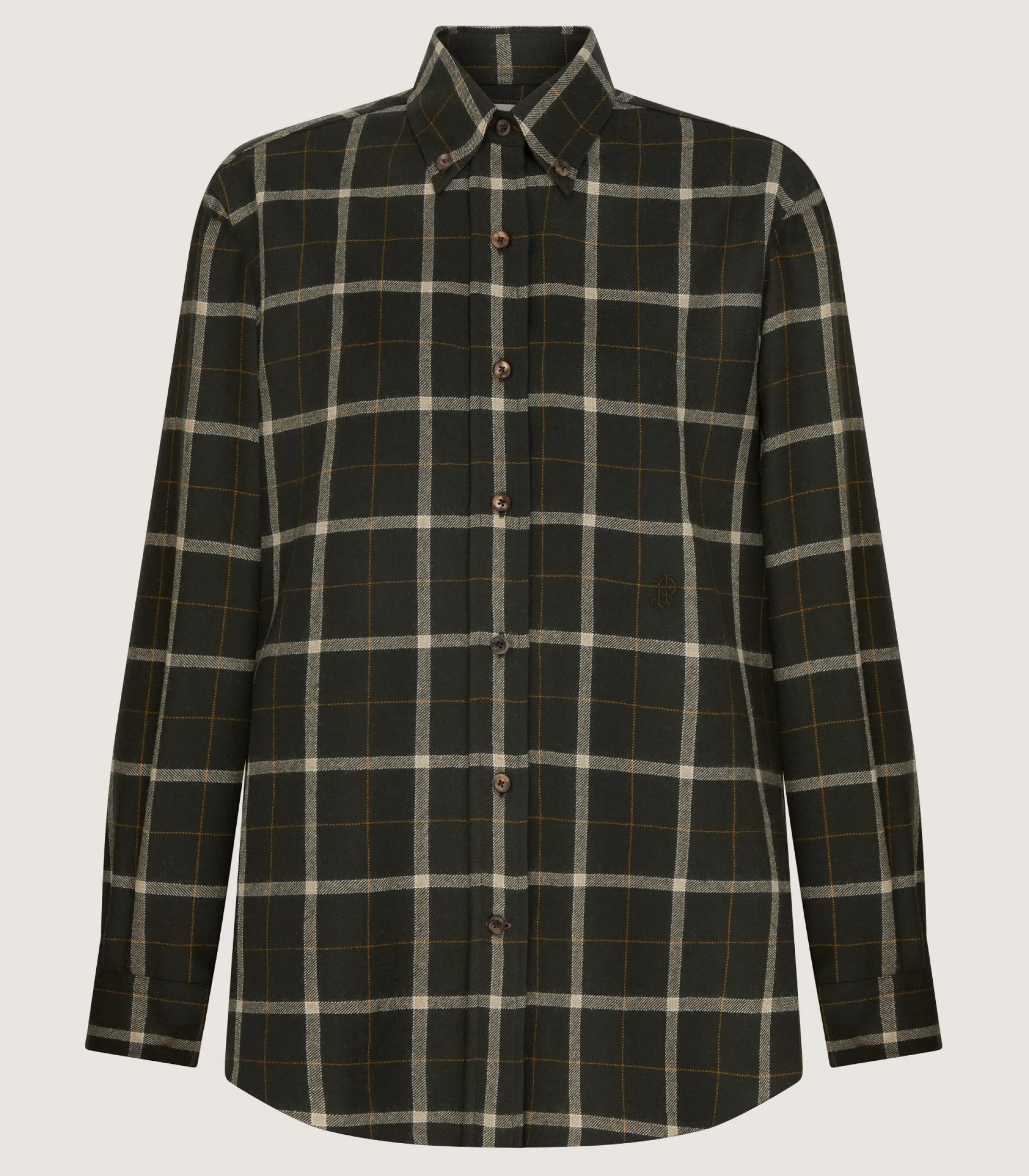 Shirts & Polos|Purdey Women's Tartan Button Down Shirt in Dark Olive