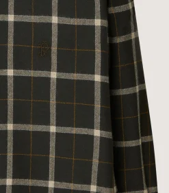 Shirts & Polos|Purdey Women's Tartan Button Down Shirt in Dark Olive