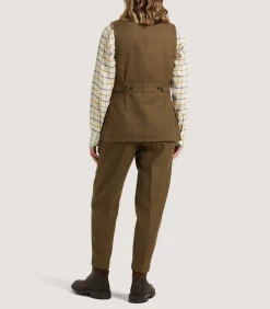 Sporting Vests & Gilets|Purdey Women's Tech Tweed Sporting Vest In Lomond