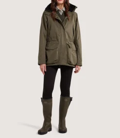 Field Coats|Purdey Women's Technical Lancashire Field Coat in Drab
