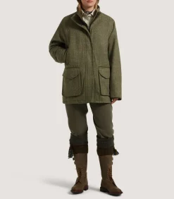 Field Coats|Purdey Women's Tweed Raglan Field Coat In Macaterick