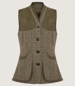 Sporting Vests & Gilets|Purdey Women's Tweed Sporting Vest in Maree