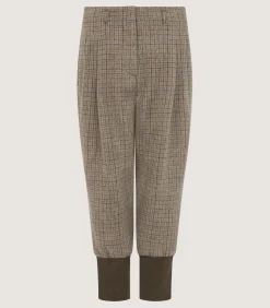 Trousers & Breeks|Purdey Women's Tweed Two Pleat Breek with Storm Cuff in Maree